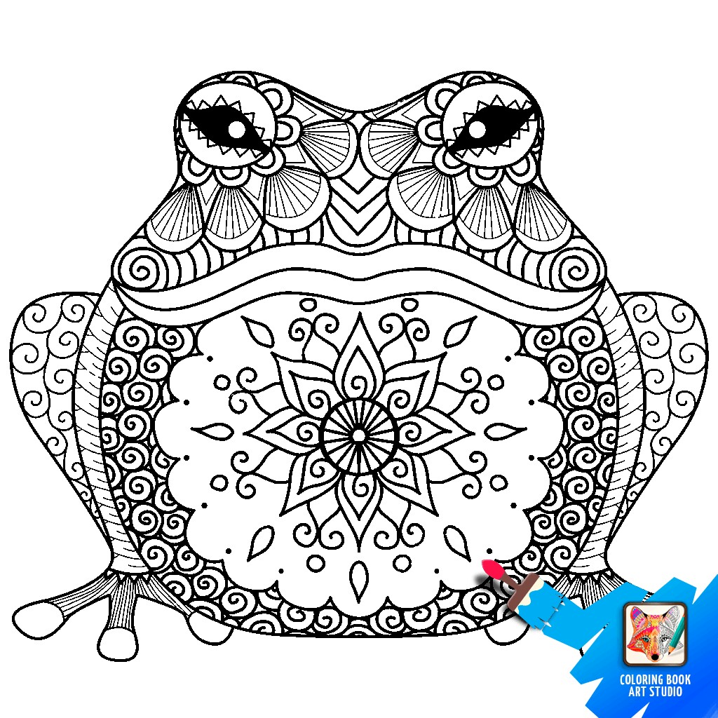 1024x1024 Pin By Felicia Gassert On Frog Adult Coloring, Frogs