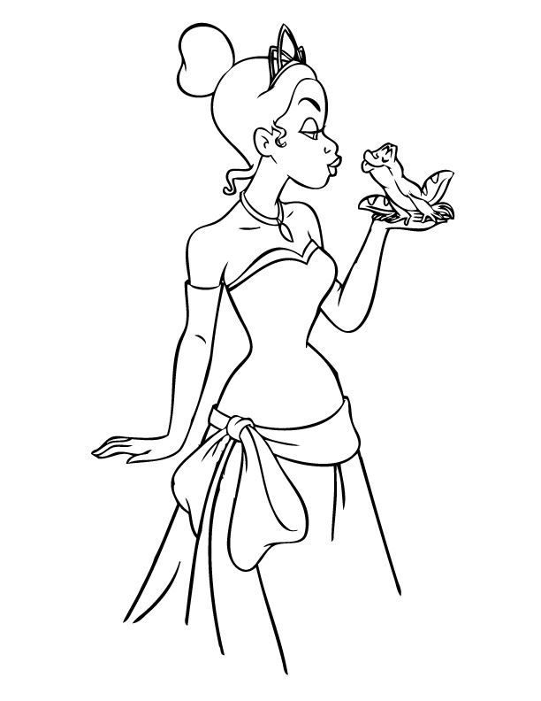 Princess And The Frog Coloring Pages 612x792 Princess And The Frog Coloring Pages