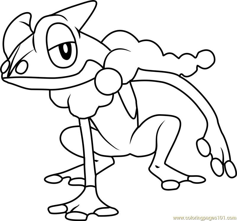 800x747 Frogadier Pokemon Coloring Page