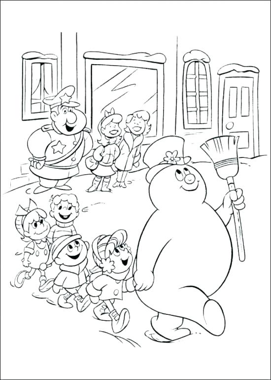 Frosty The Snowman Colouring Pages Kids Coloring Snowman Color 550x770 Frosty The Snowman Colouring Pages Kids Coloring Snowman Color