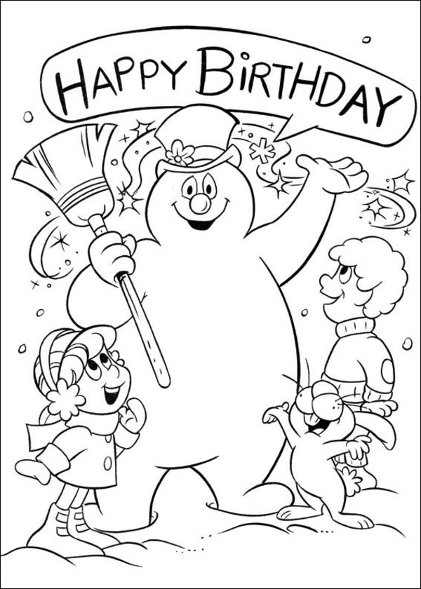 Free Printable Frosty The Snowman Coloring Pages 600x840 Free Printable Frosty The Snowman Coloring Pages