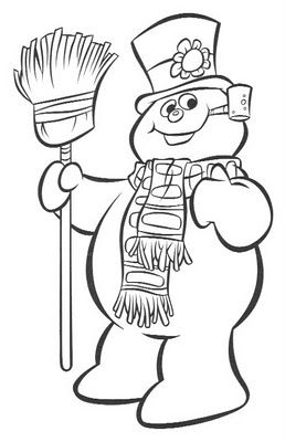 Snowman Coloring Pages For Kids 258x400 Snowman Coloring Pages For Kids