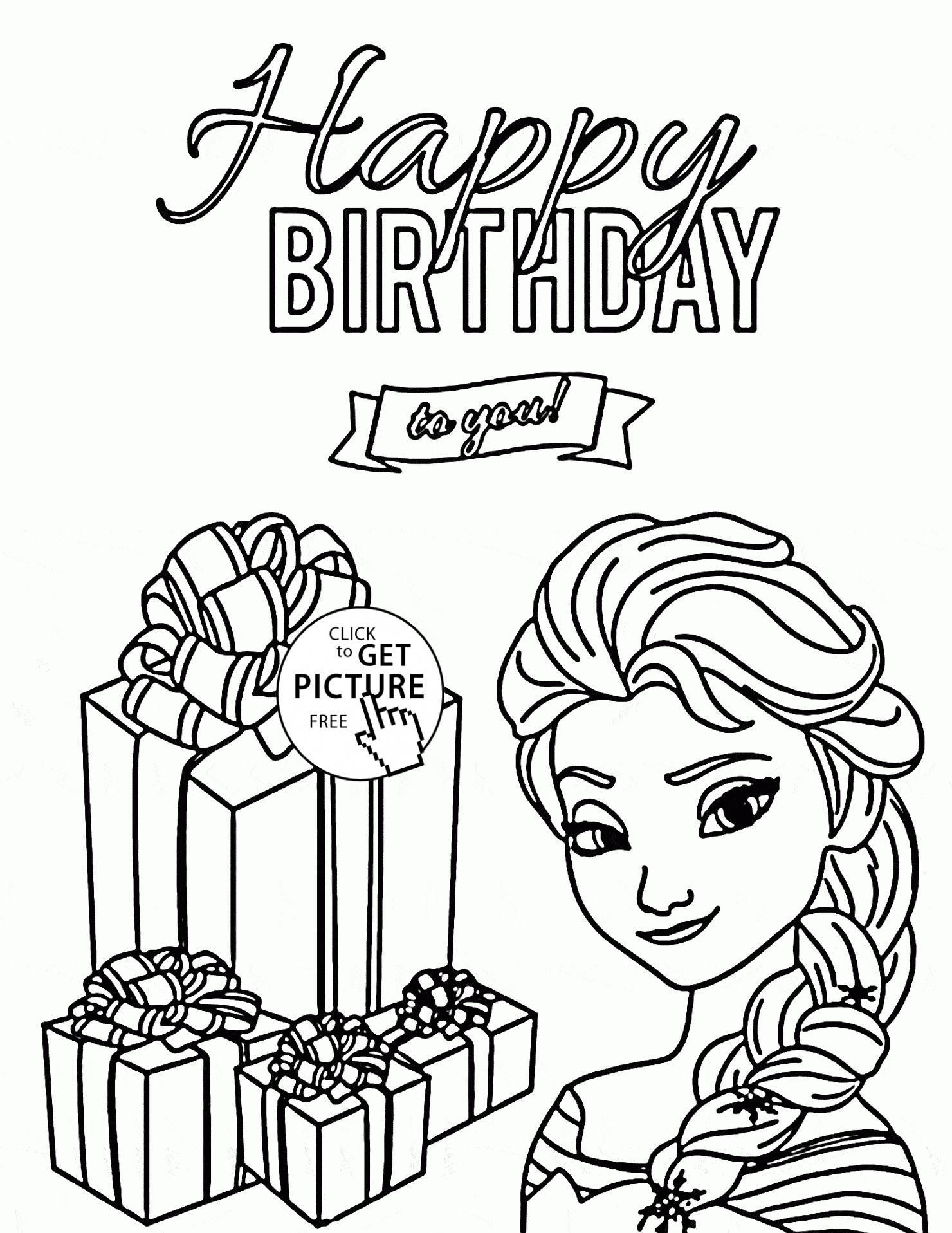 Frozen Birthday Coloring Pages at GetColorings.com | Free printable ...
