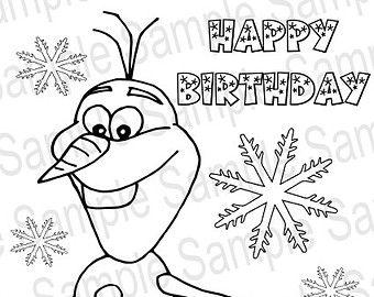 340x270 7 Images Of Happy Birthday Coloring Pages Olaf