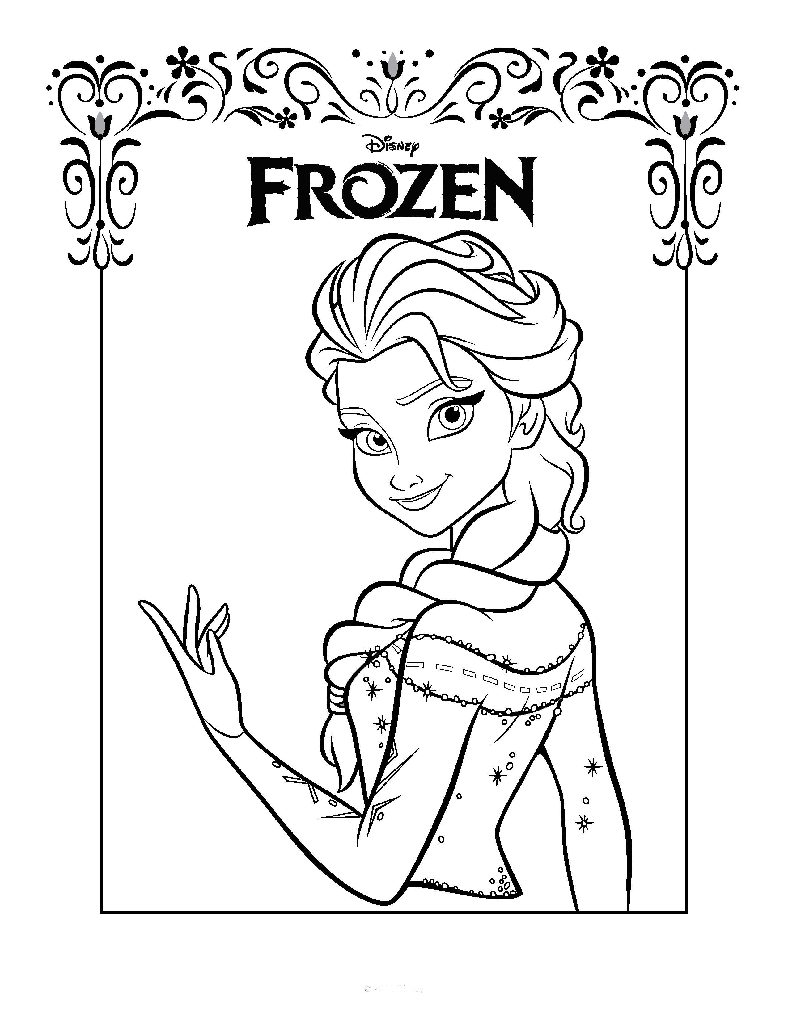 Frozen Cartoon Coloring Pages at GetColorings.com | Free printable ...