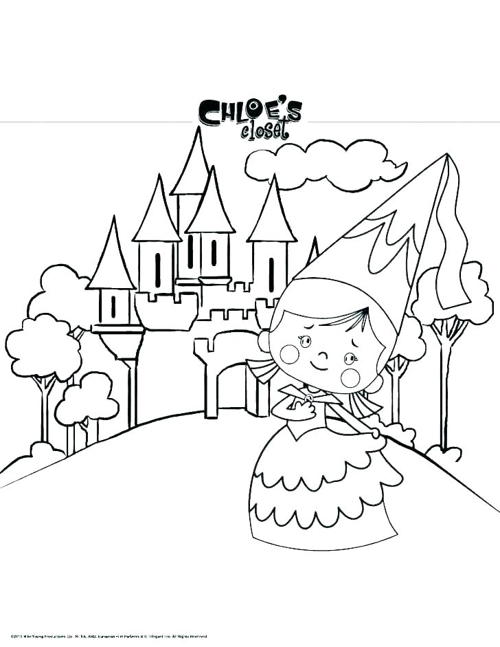 728x941 Coloring Page Castle Castle And Princess Coloring Pages Frozen