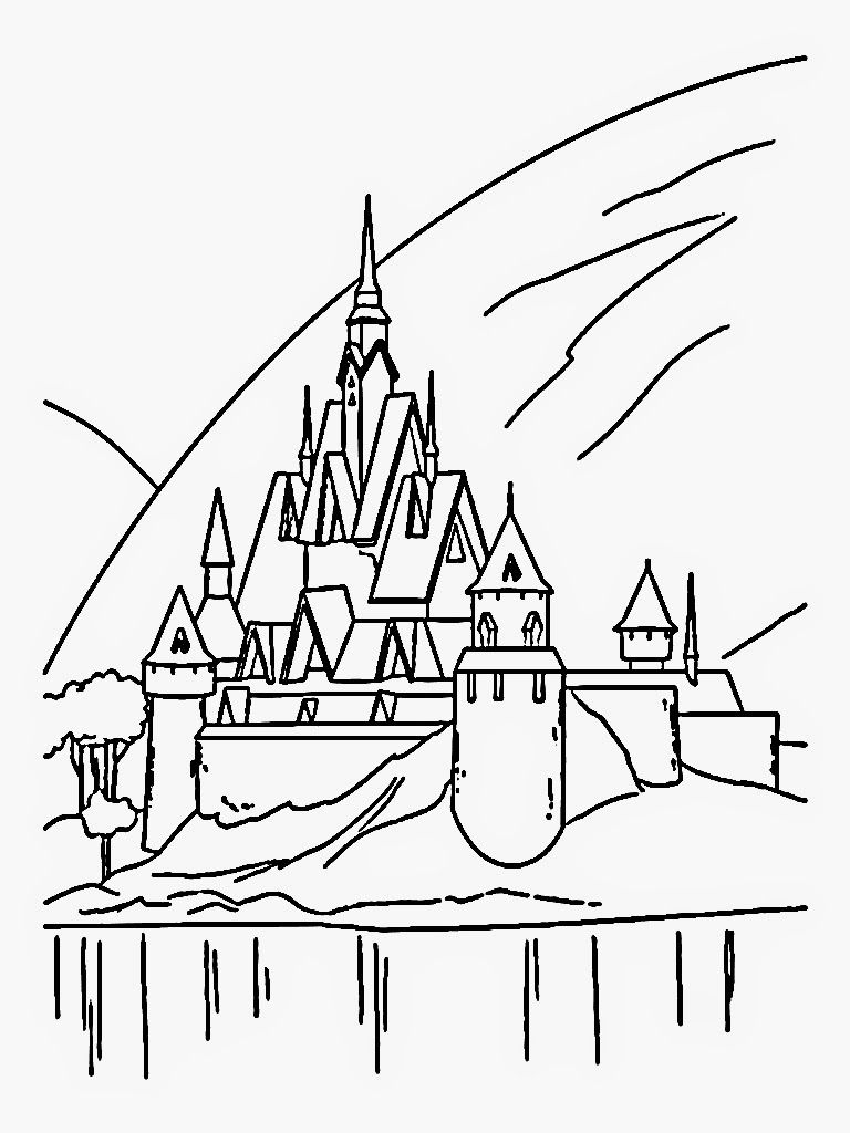 768x1024 Frozen Coloring Pages Ice Castle Taken From The Movie Frozen