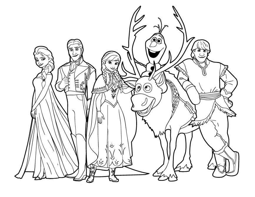 Frozen Coloring Pages Anna And Kristoff at GetColorings.com | Free ...