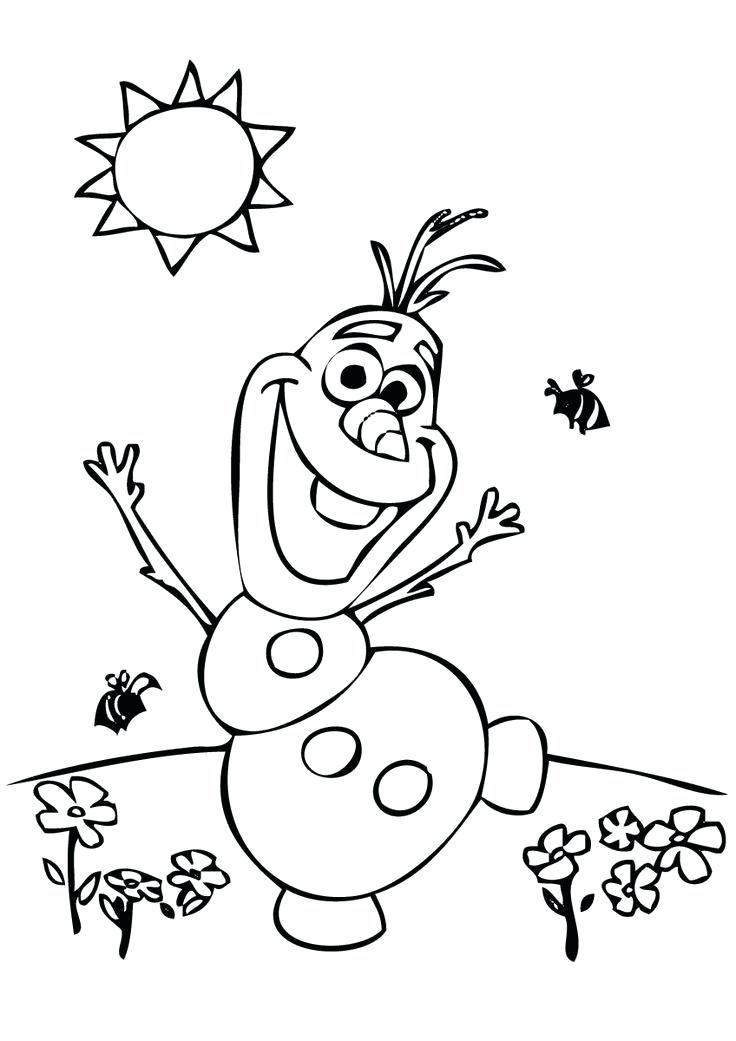736x1041 Olaf Frozen Coloring