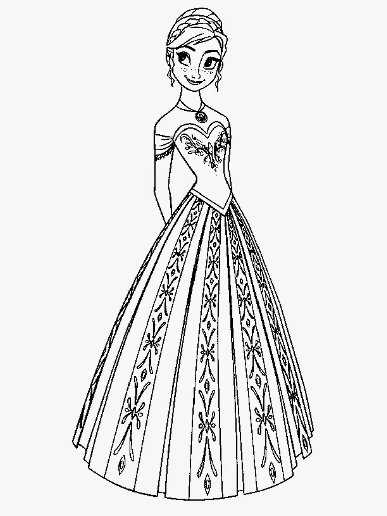 768x1024 Free Printable Frozen Coloring Pages For Kids