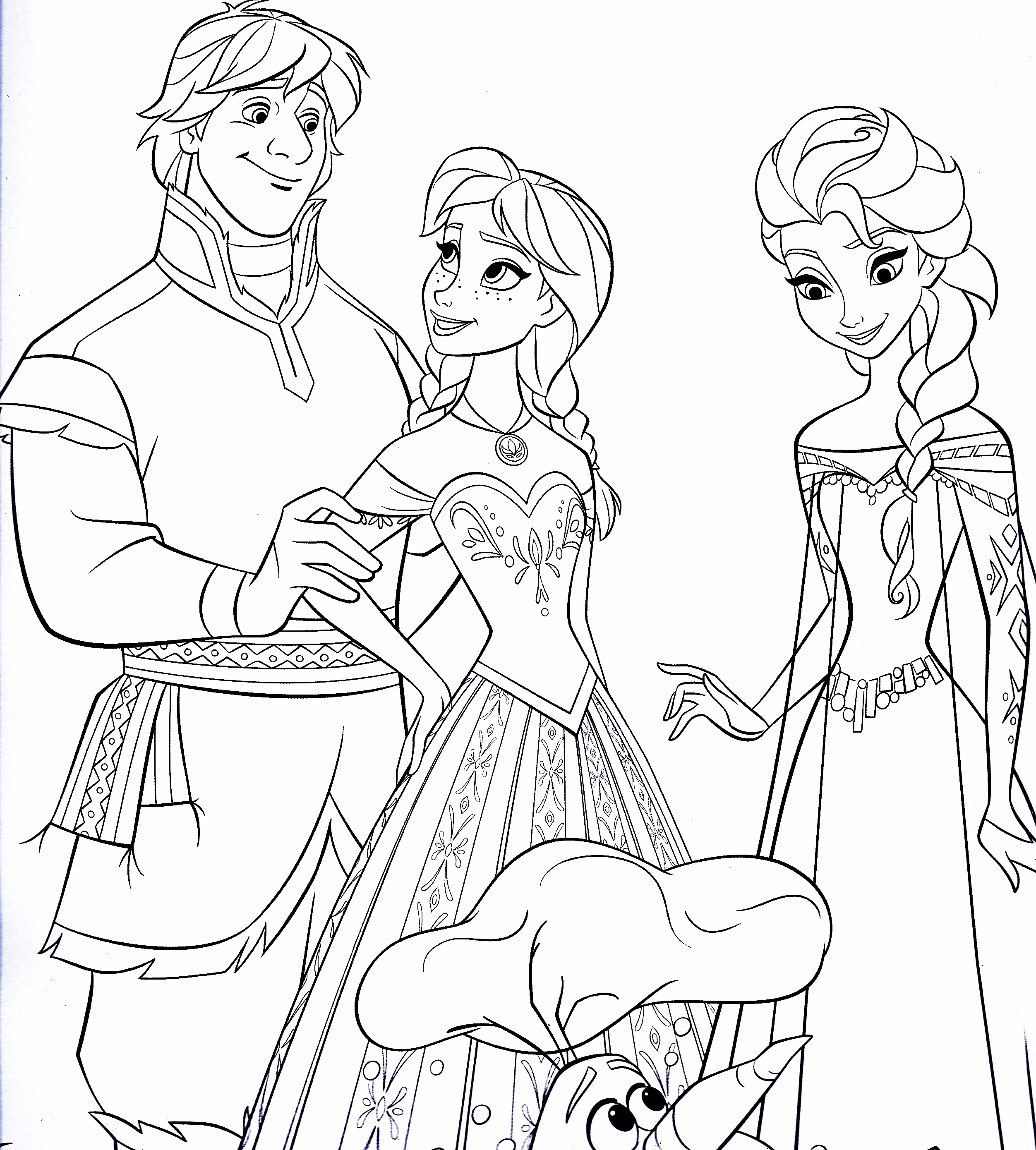 2504x2780 Princess Anna Frozen Coloring Pages Printable