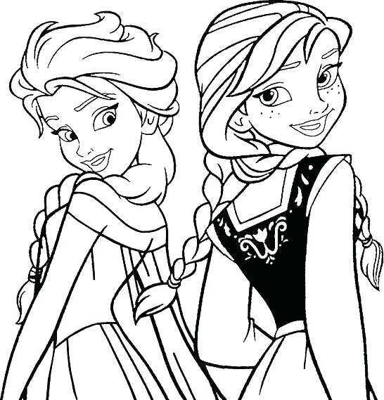 546x569 Elsa Anna Coloring Plus Coloring Pages Together