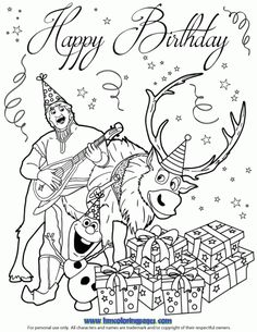 Frozen Happy Birthday With Love Coloring Page Disney Frozen 236x305 Frozen Happy Birthday With Love Coloring Page Disney Frozen