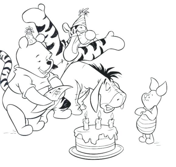 Happy Birthday Coloring Pages Disney Birthday Coloring Pages Happy 580x550 Happy Birthday Coloring Pages Disney Birthday Coloring Pages Happy