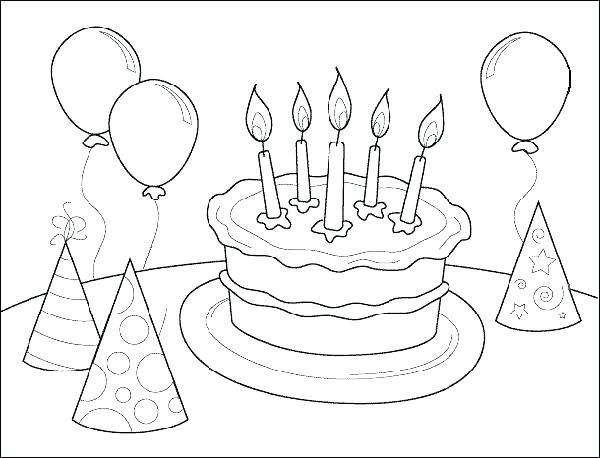 Happy Birthday Coloring Pages Free Unique Birthday Coloring Pages 600x458 Happy Birthday Coloring Pages Free Unique Birthday Coloring Pages