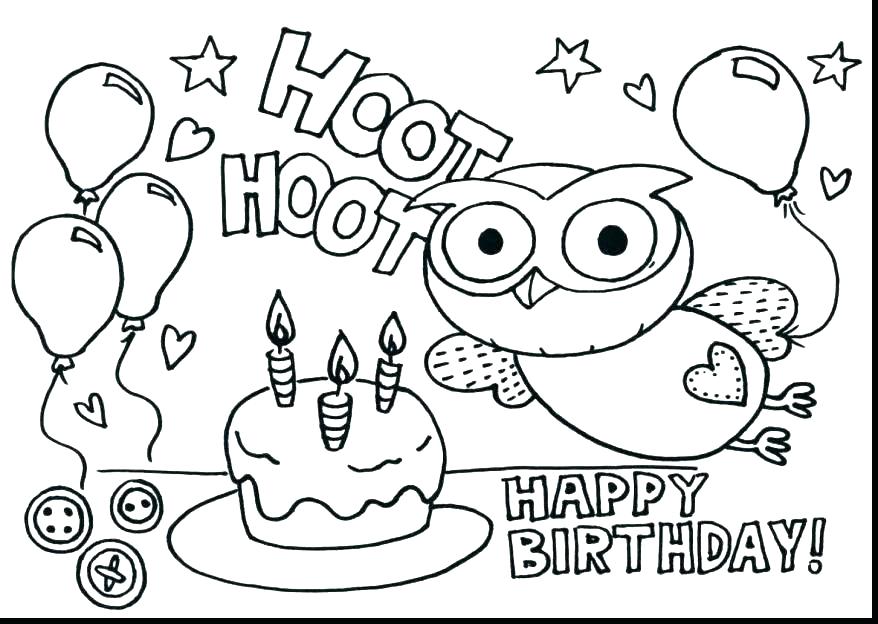 Birthday Cake Coloring Page With No Candles Free Birthday Coloring 878x624 Birthday Cake Coloring Page With No Candles Free Birthday Coloring