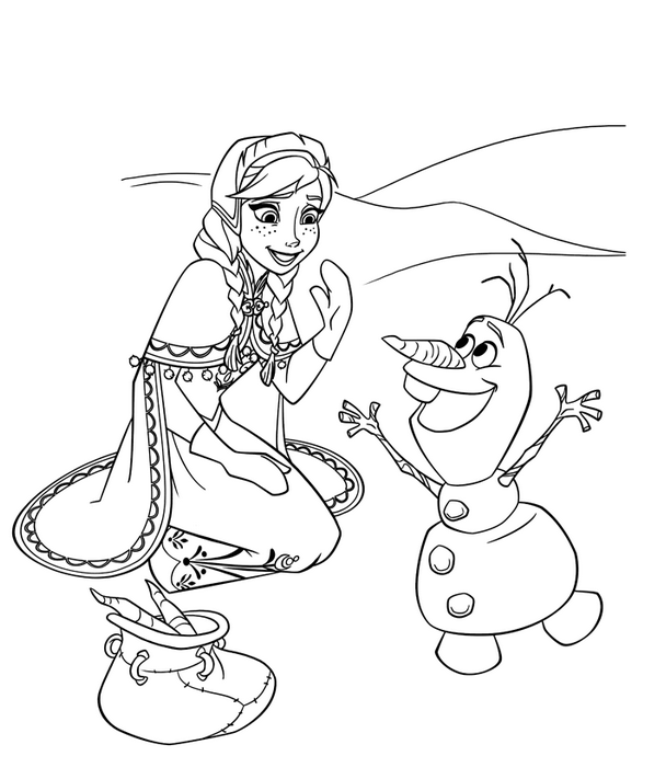 608x711 Frozen Olaf Coloring Page Amp Coloring Book