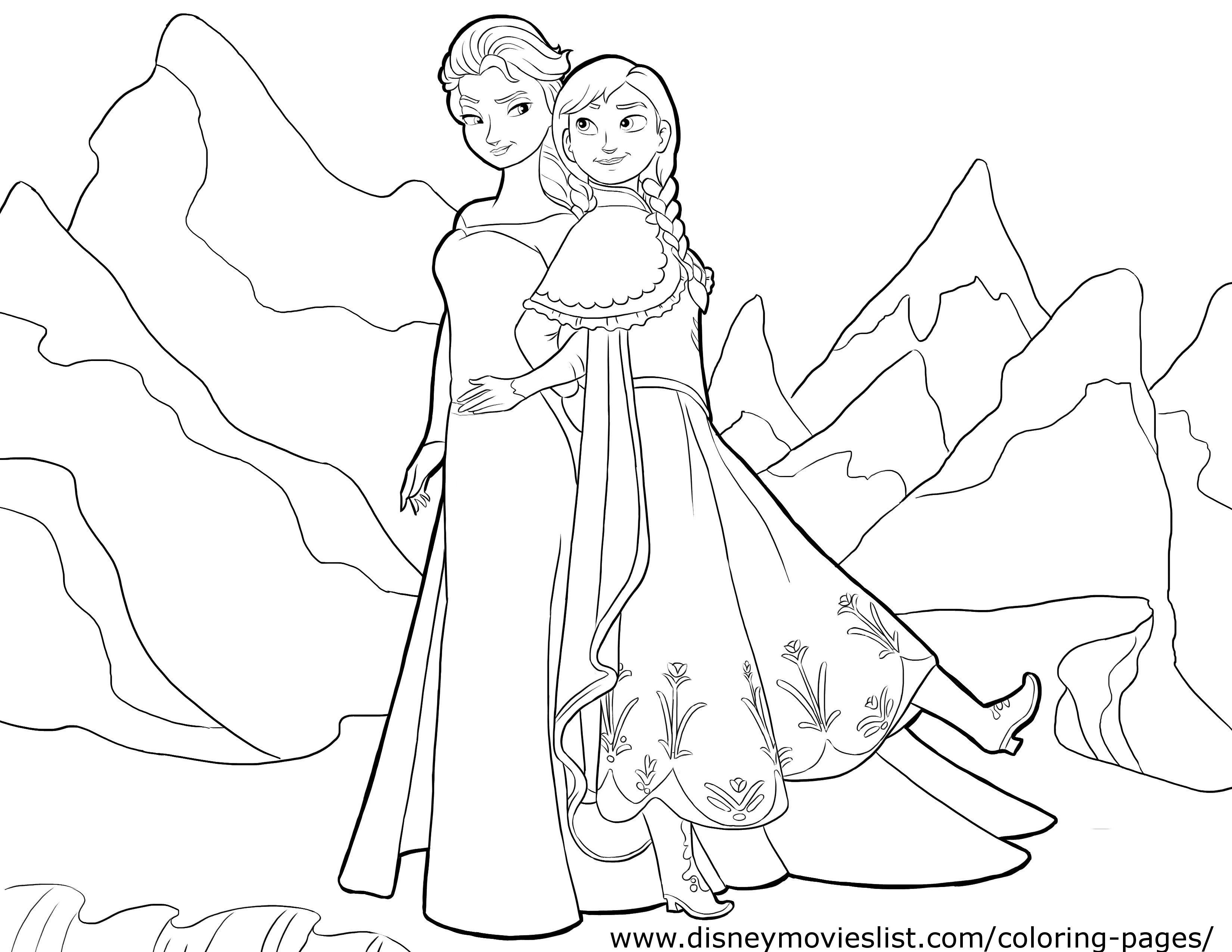 Frozen Elsa And Anna Coloring Pages 3300x2550 Frozen Elsa And Anna Coloring Pages