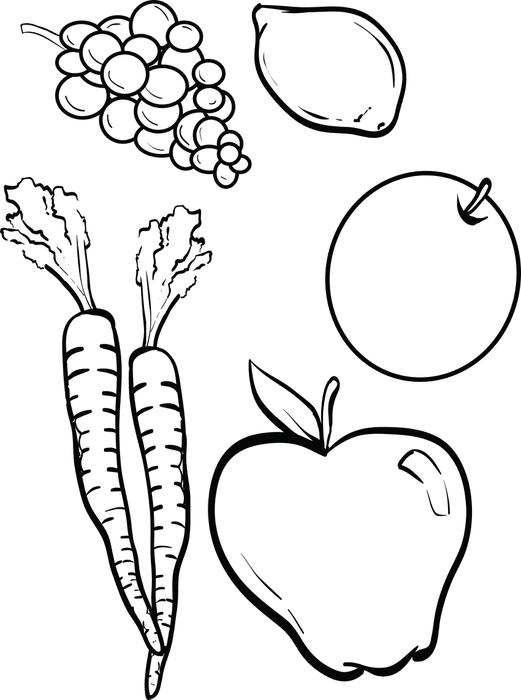 Fruit Vegetable Coloring Pages Free Printable Fruits 521x700 Fruit Vegetable Coloring Pages Free Printable Fruits
