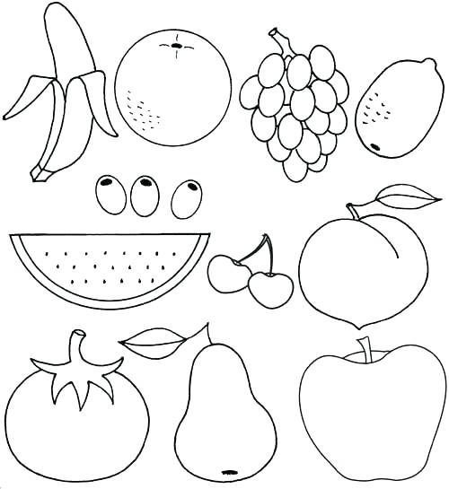 500x545 Fruit Coloring Pages Fruit Color Pages Fruits Coloring Pages Fruit