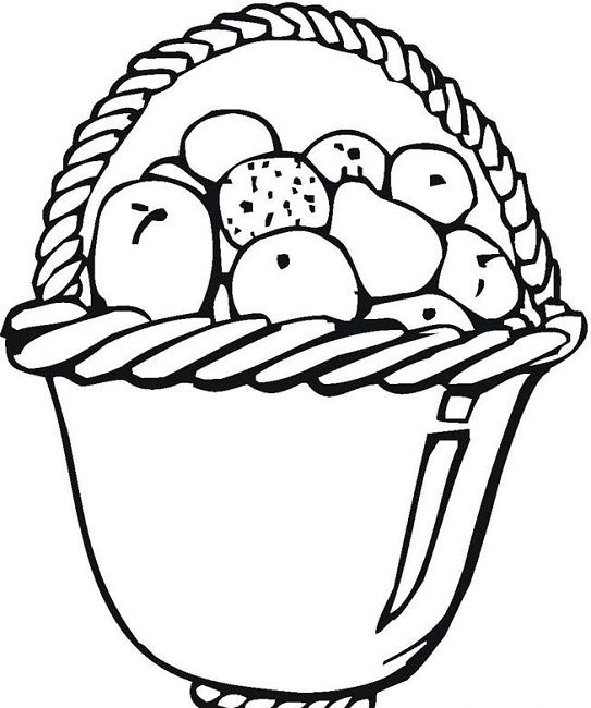 543x650 Fruit Basket Coloring Pages Print Food