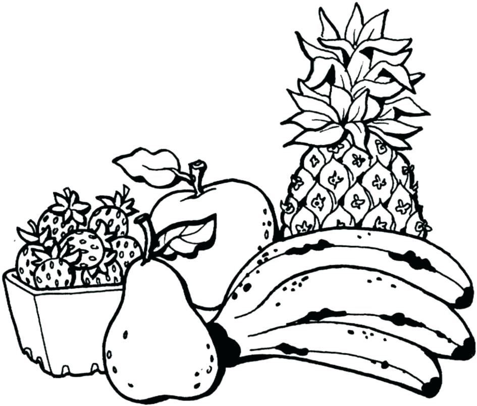 945x805 Fruits Coloring Pages Together With Printable Fruit Coloring