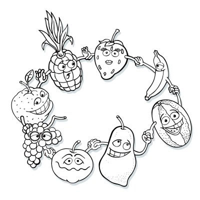 400x400 Fruit Coloring Pages 15 Hd Coloring Pages