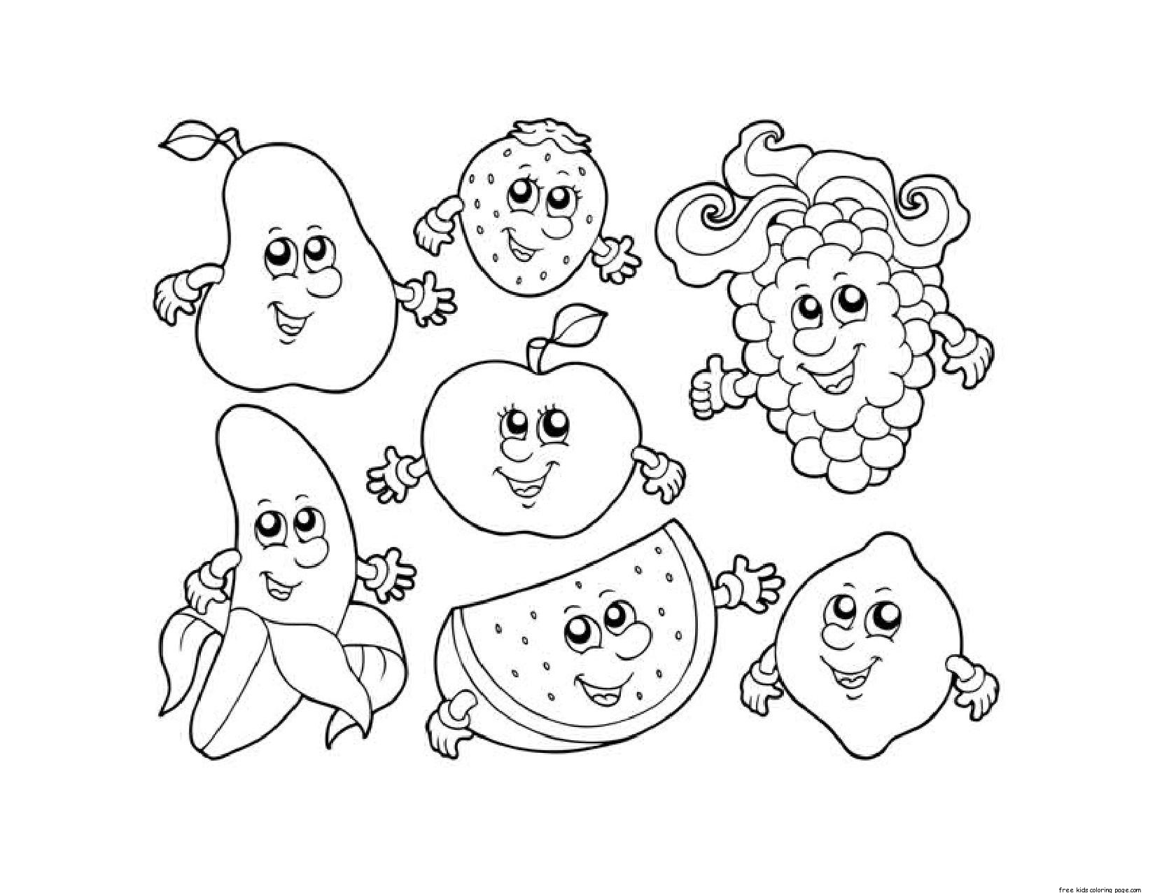 1650x1275 Printable Fruit Coloring Pages For Kids