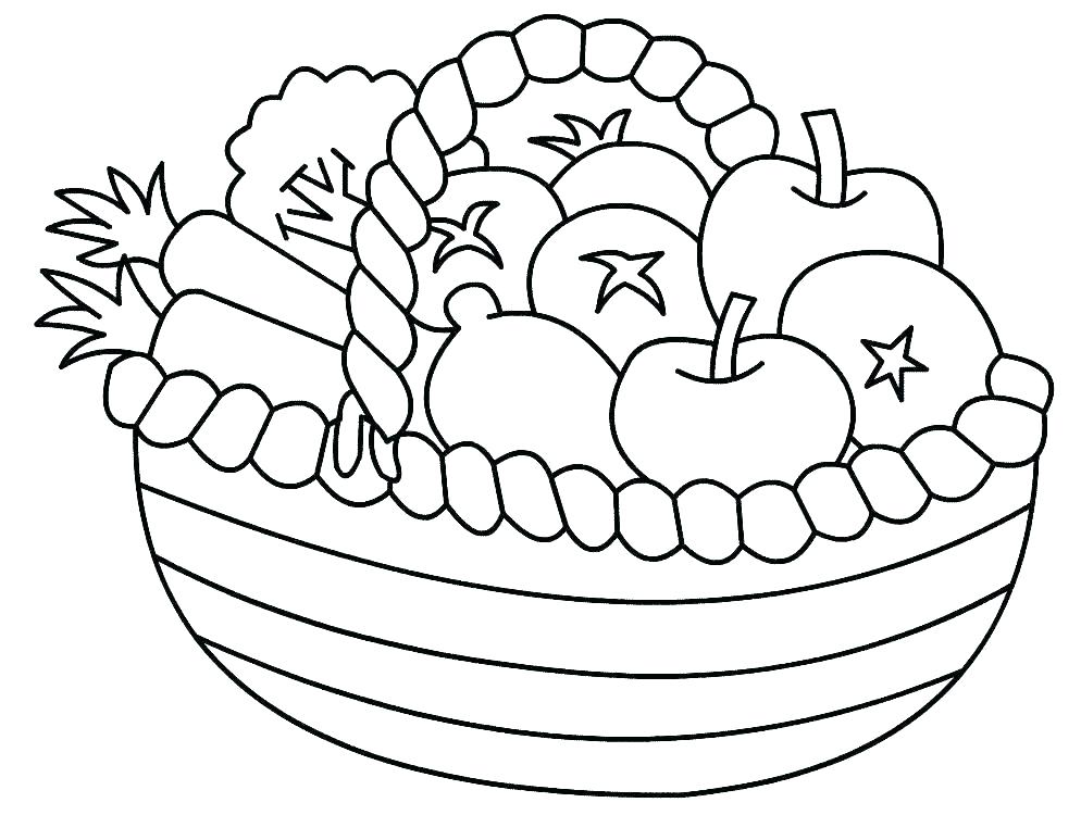 994x750 Fruit Coloring Page