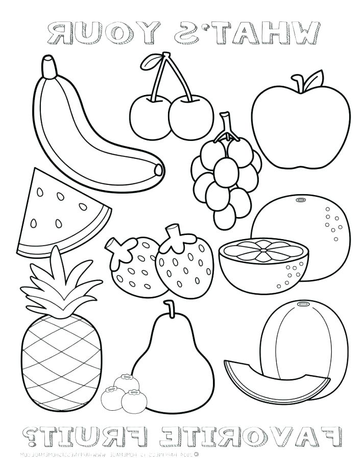 711x920 Coloring Pages Fruits Fruits Coloring Pages Fruit Kids Empty
