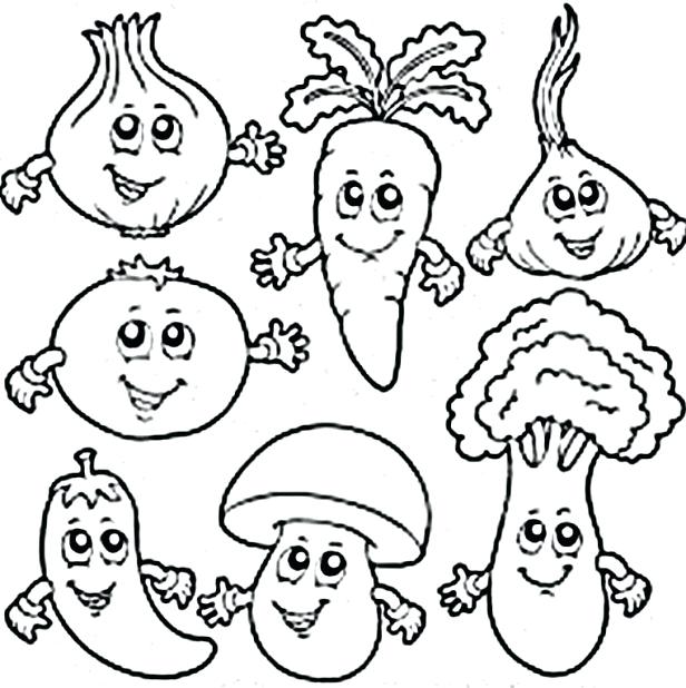 Vegetable Coloring Pages Coloring Pages Of Fruits And Vegetables 616x618 Vegetable Coloring Pages Coloring Pages Of Fruits And Vegetables