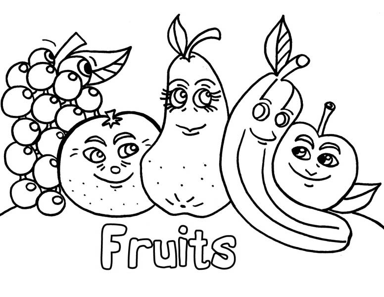 Coloring Pages Of Fruits Vegetables For Kids Fruit 776x600 Coloring Pages Of Fruits Vegetables For Kids Fruit