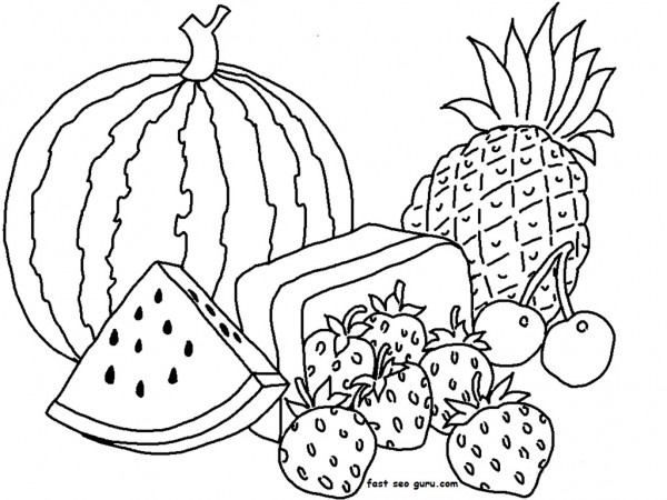 Cool Printable Fruits And Vegetables Coloring Pages Idea Of Fruit 600x450 Cool Printable Fruits And Vegetables Coloring Pages Idea Of Fruit