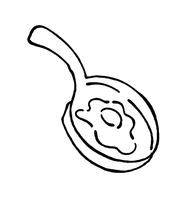 Frying Pan With Fried Egg Coloring Pages Frying Pan With Fried 600x674 Frying Pan With Fried Egg Coloring Pages Frying Pan With Fried