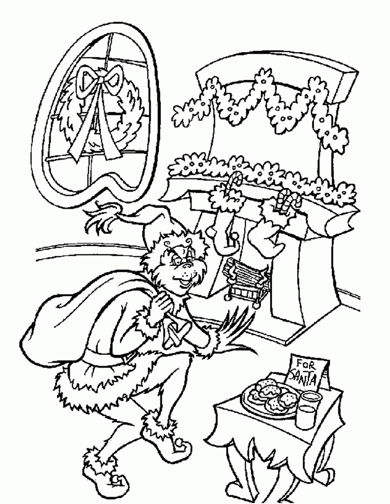800x1034 New Grinch Full Body Coloring Pages Gallery Free Coloring Book