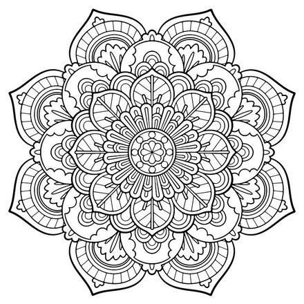 440x440 Full Page Adult Coloring Pages Mandala Printable