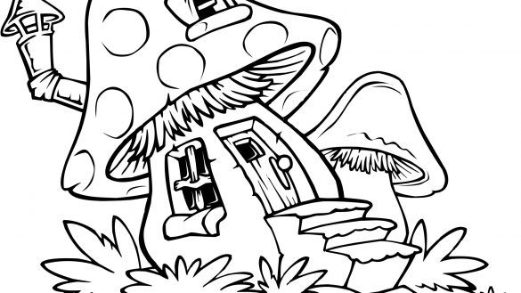 585x329 Full House Coloring Pages Mushroom Smurfs Rishang86