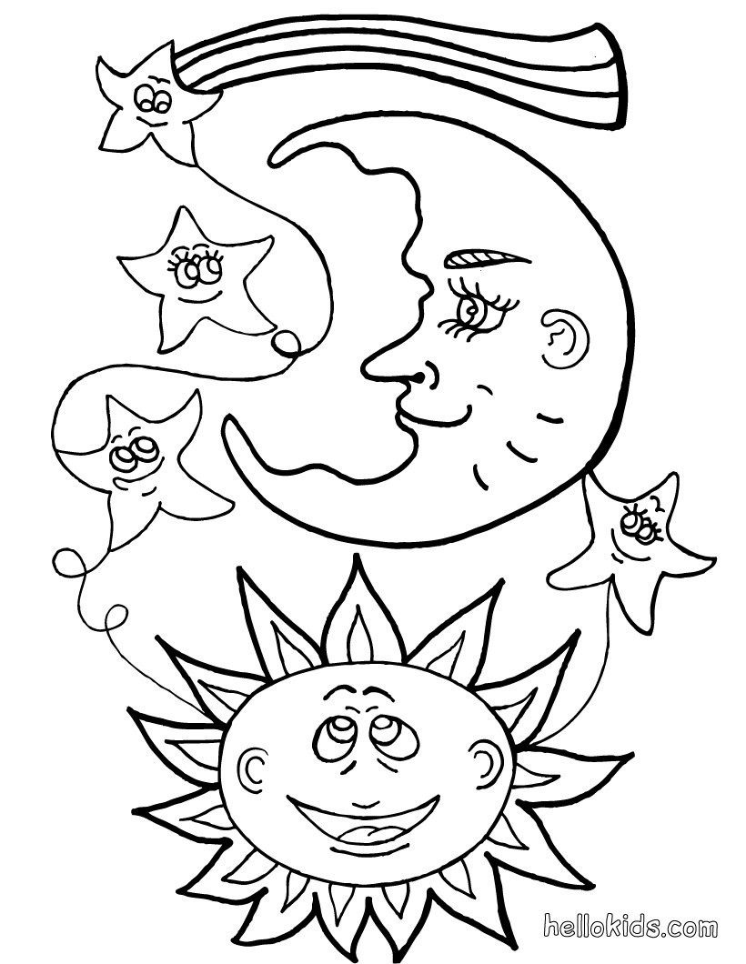 Sun And Moon Coloring Pages 820x1060 Sun And Moon Coloring Pages