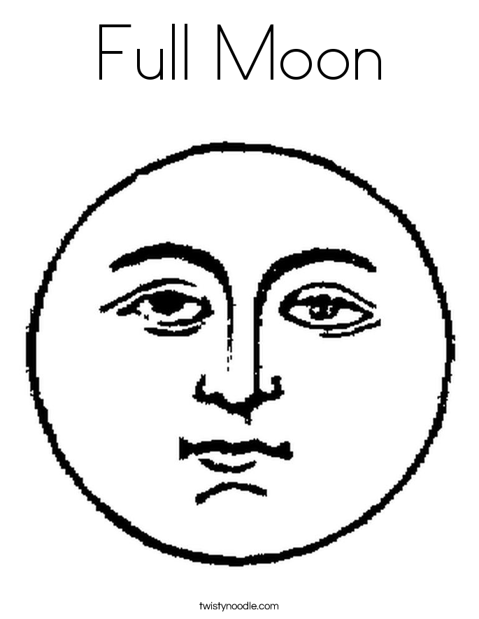 Full Moon Coloring Page 685x886 Full Moon Coloring Page