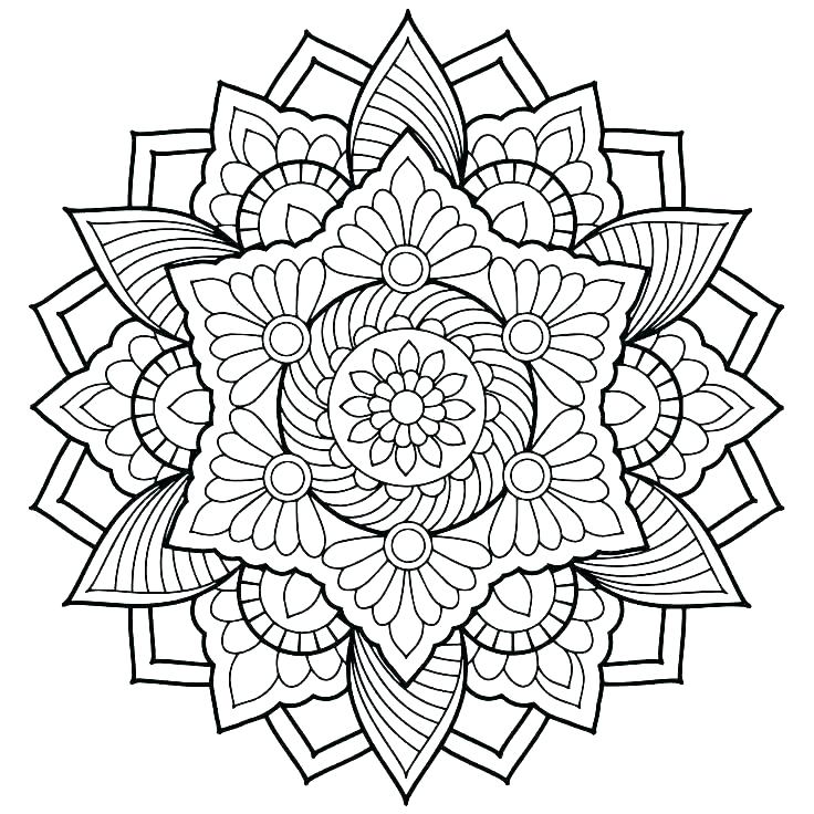 Mandala Coloring Pages Printable 736x736 Mandala Coloring Pages Printable