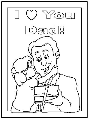 Father's Day Coloring Pages 300x400 Father's Day Coloring Pages