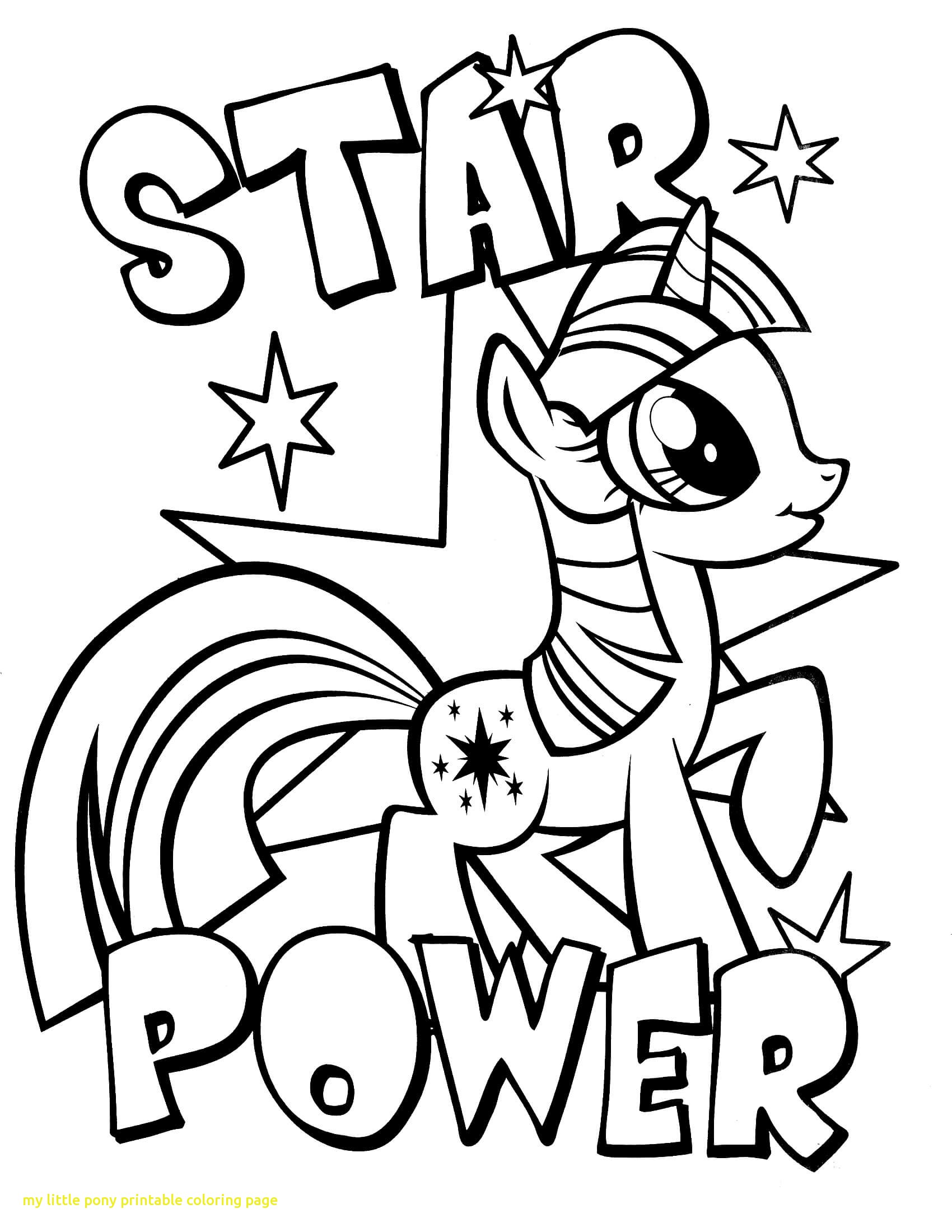 1700x2200 My Little Pony Printable Coloring Page With My Little Pony