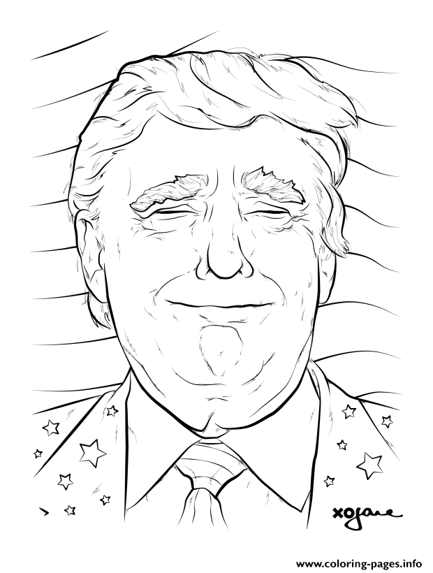 620x820 Donald Trump Fun Coloring Pages Printable