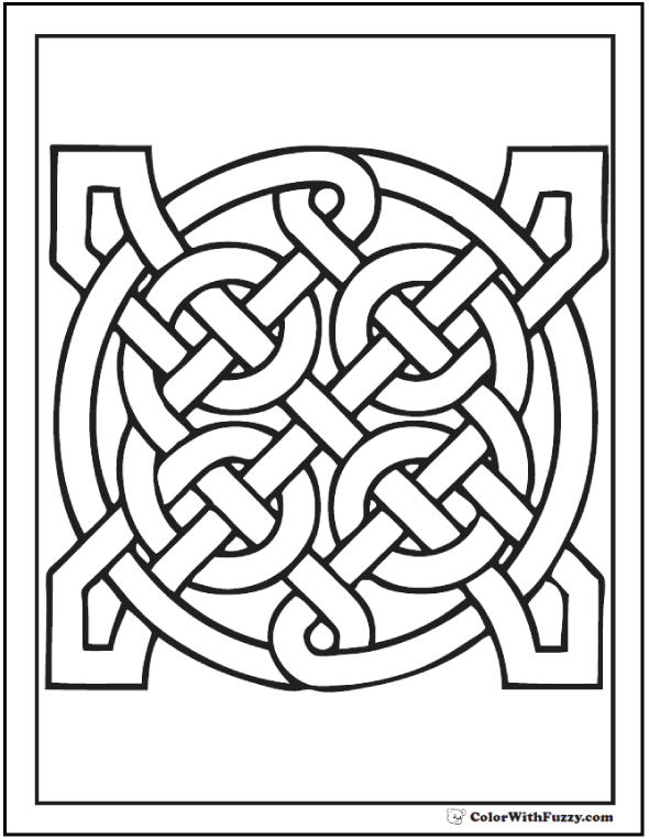 590x762 Celtic Pattern Coloring Pages Geometric Infinity