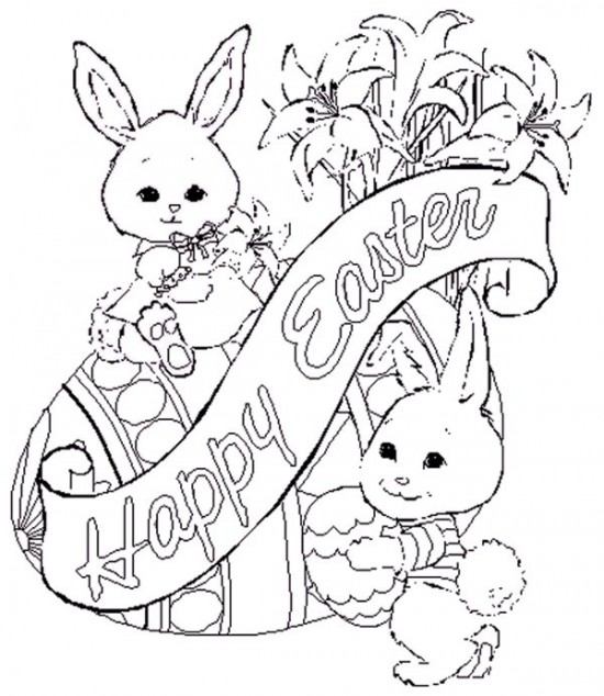 550x634 Cute Easter Printable Coloring Pages