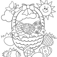 236x236 Easter Basket Coloring Printable Merry Christmas And Happy New