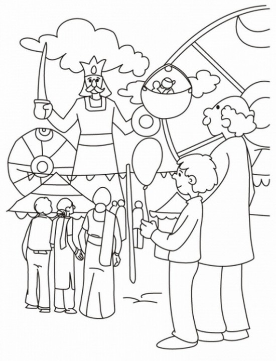 Dushhera Festival Fair Coloring Pages For Kids Coloring Pages 550x719 Dushhera Festival Fair Coloring Pages For Kids Coloring Pages