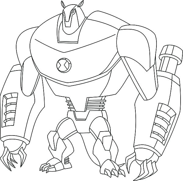 600x593 Ben 10 Printable Coloring Pages Ultimate Aliens Preschool In Funny