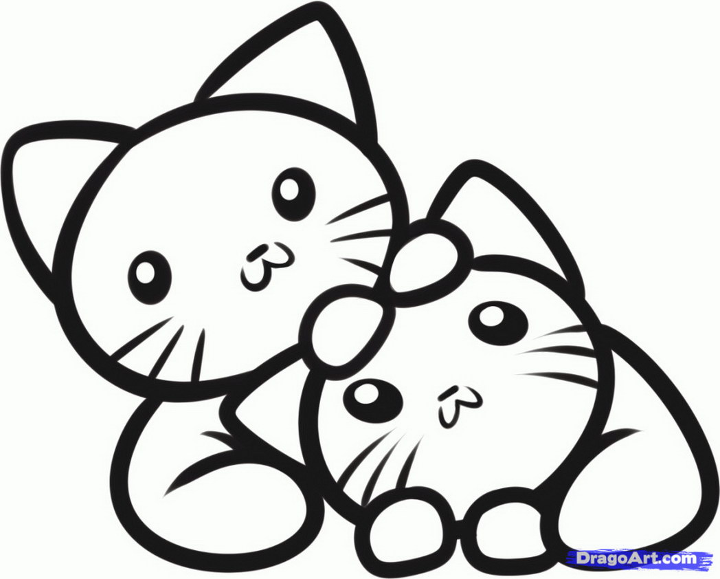 Cute Cat Coloring Pages 1048x842 Cute Cat Coloring Pages
