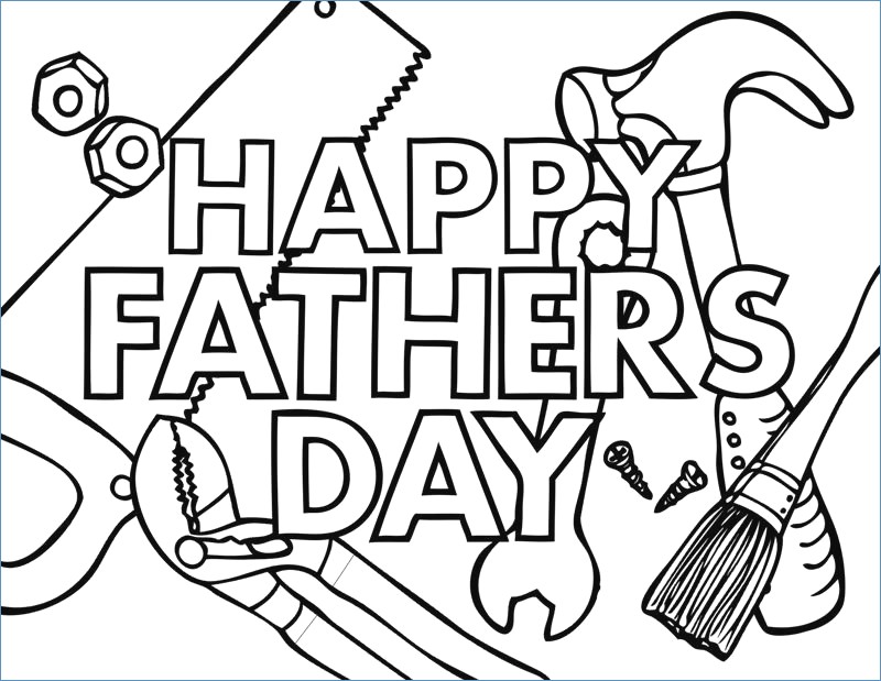 Funny Fathers Day Coloring Pages